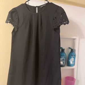 SHEIN mini black flowy dress